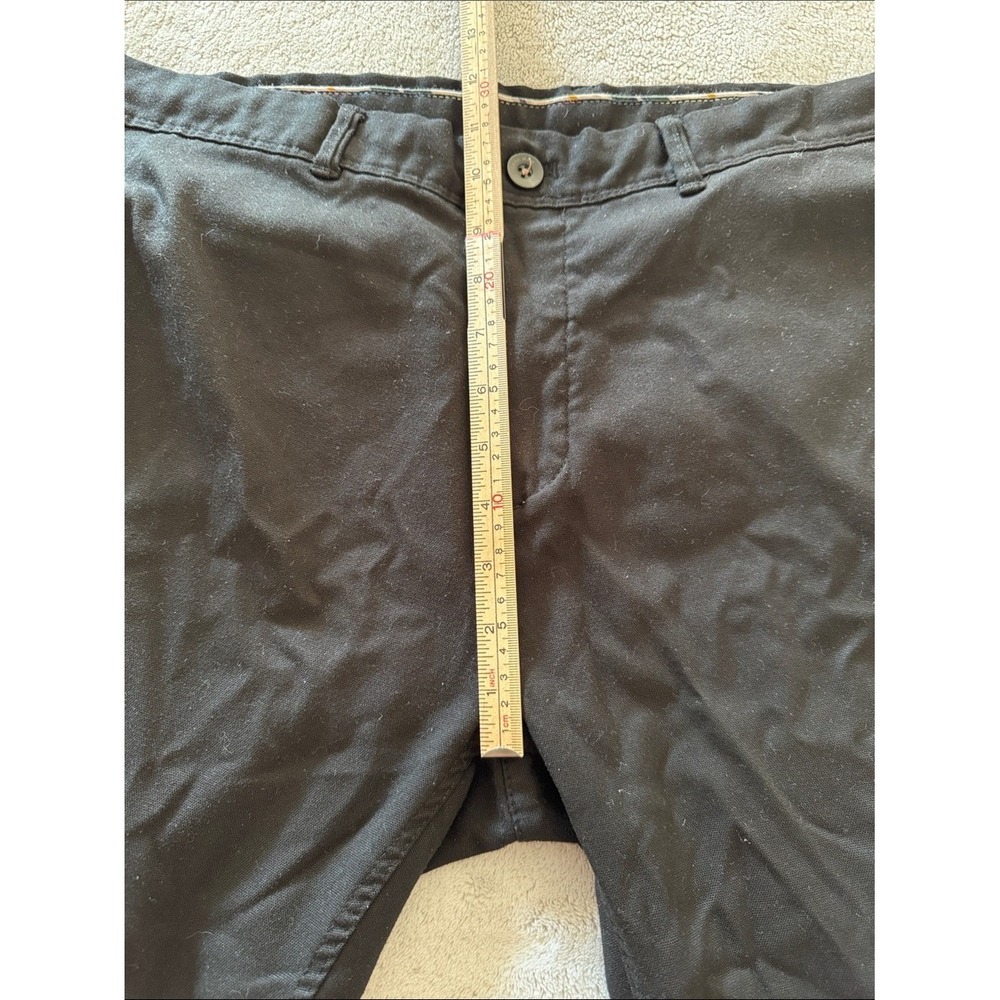 Zara Men's Black Slim Fit Chino Pants Stretch Casual Trousers Size 36 - Picture 6 of 8